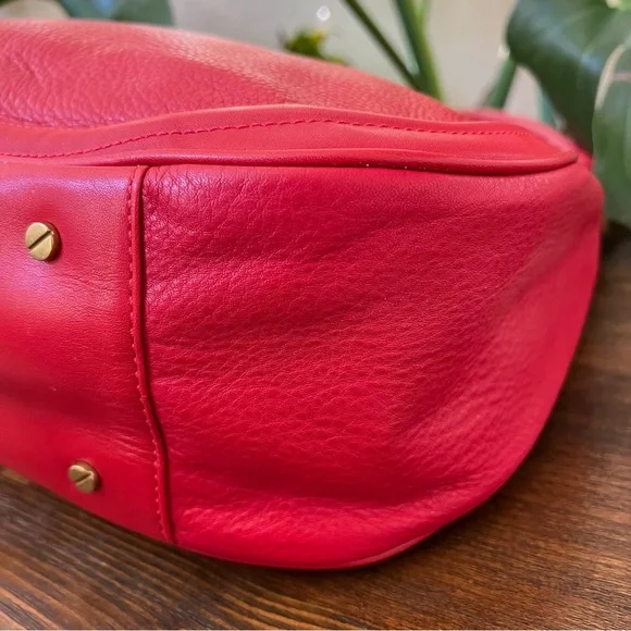 Tory Burch Edye $525 Red Leather Hobo Crossbody